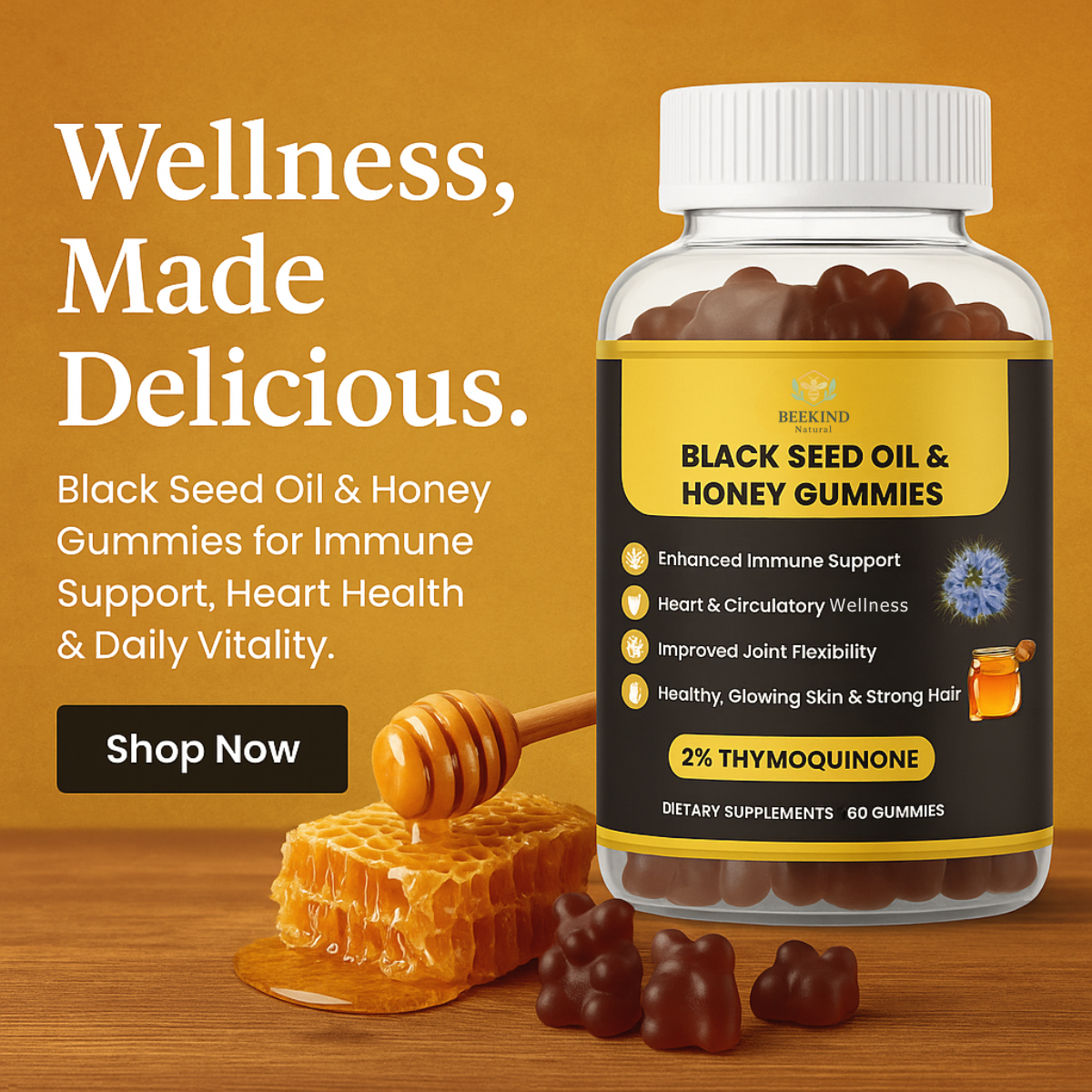 Black Seed Oil and Honey Gummies